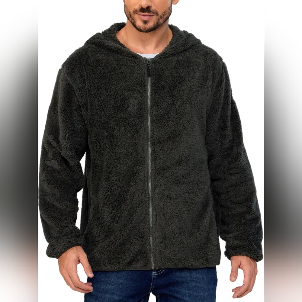 NWT Little Donkey Andy Men's Hoodie Sherpa Jacket Size XXL